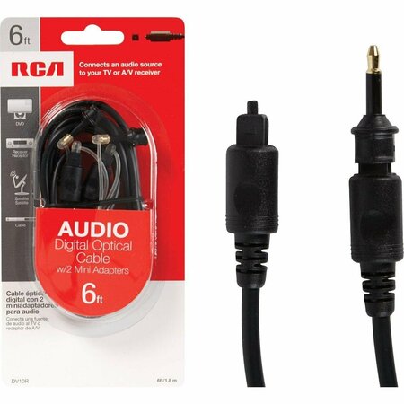 RCA 6 Ft. Black Audio Digital Optical Cable DV10R